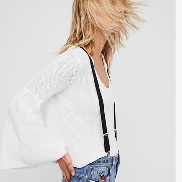 Free People Sweaters Free People Damsel Bell Flare Sleeve Knit Sweater M - Picture 2 of 13